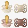 BIBS Supreme Smokk 4-Pakk Silikon Stl 1, Ivory/Vanilla/Blush/Woodchuck