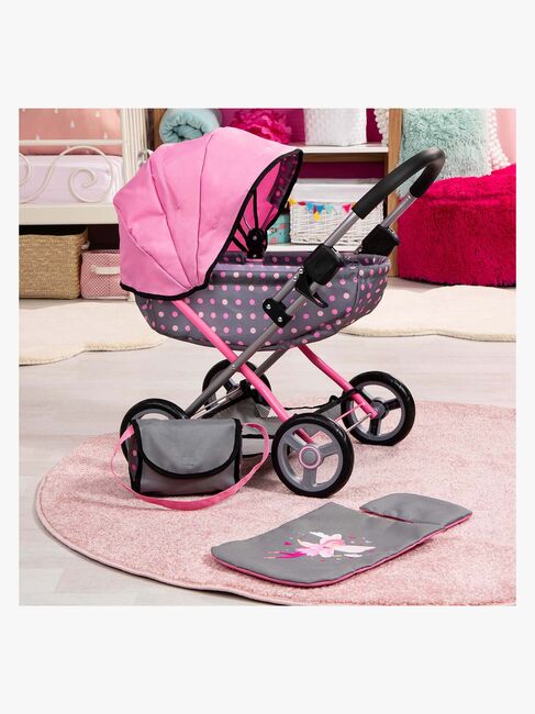Bayer Design Dukkevogn Cosy, Grå/Rosa