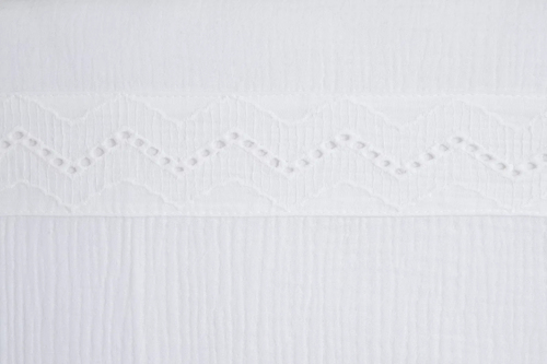 Baby's Only CALM Stretchlaken med Broderi 60x120, White