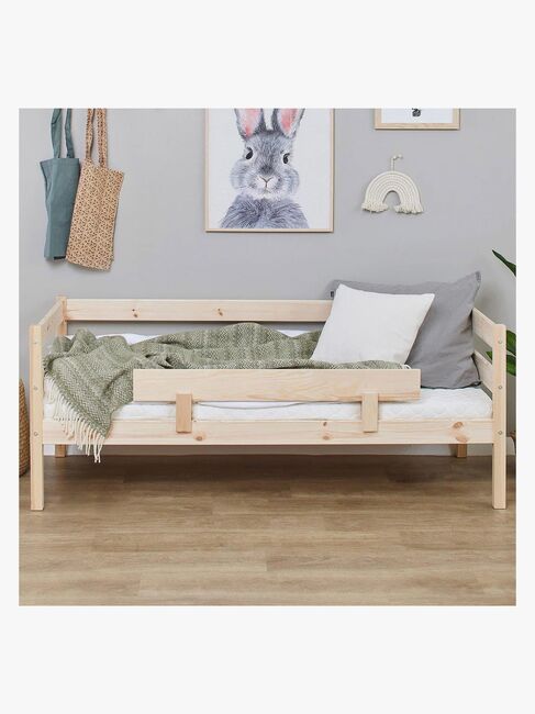 Hoppekids ECO Comfort Enkeltseng med Sikkerhetsskinne 70x160, Tre