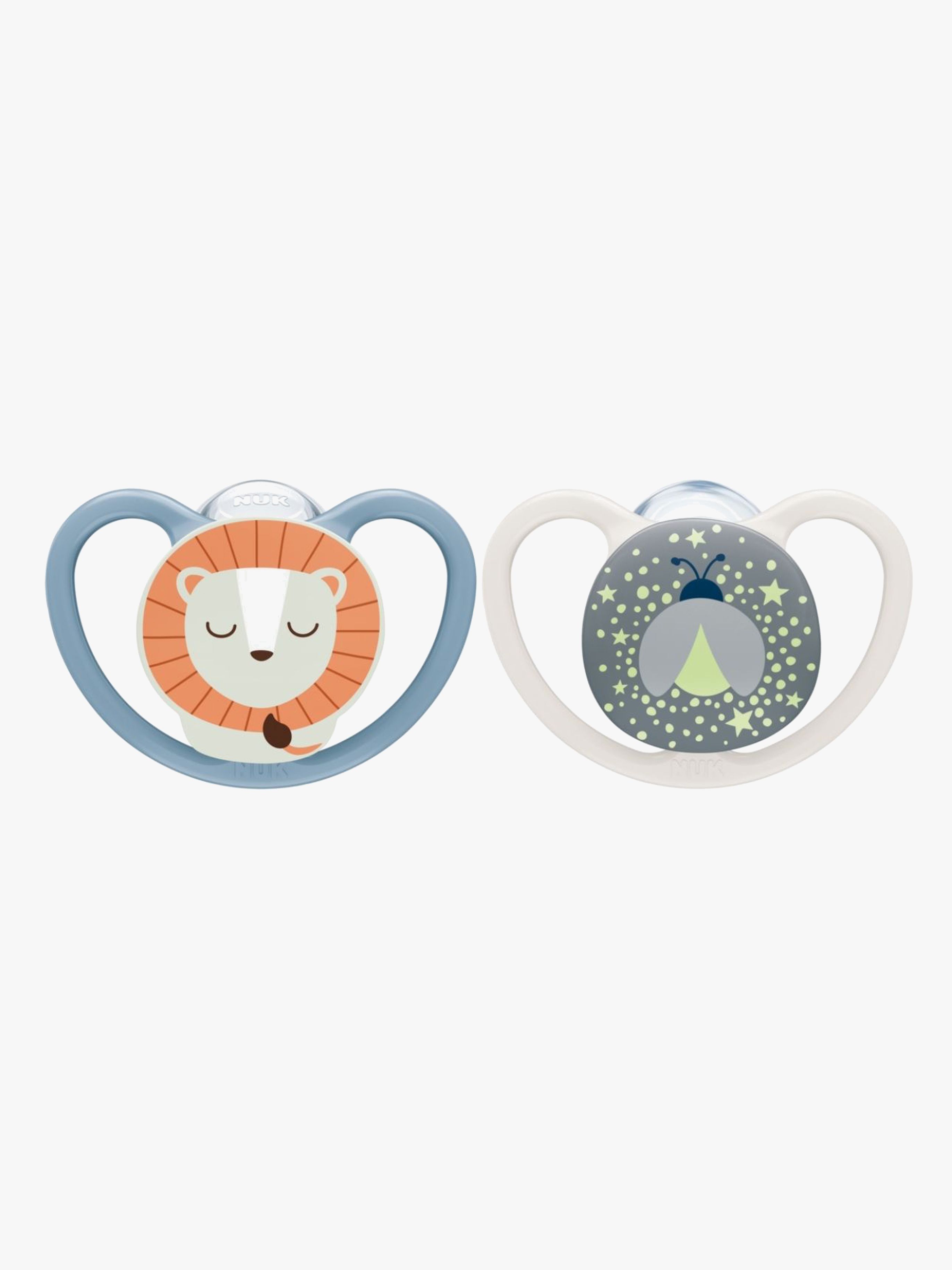 NUK Perfect Match Air Night Smokk 2-Pakk Str 2, Lion - Smokker - Silikon