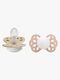 BIBS Infinity Smokker 2-Pack Silikon Str 1 Symmetrisk, Vanilla GLOW/Blush GLOW