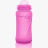 Everyday Baby Varmeindikerende Tåteflaske Glass 240 ml, Cerise
