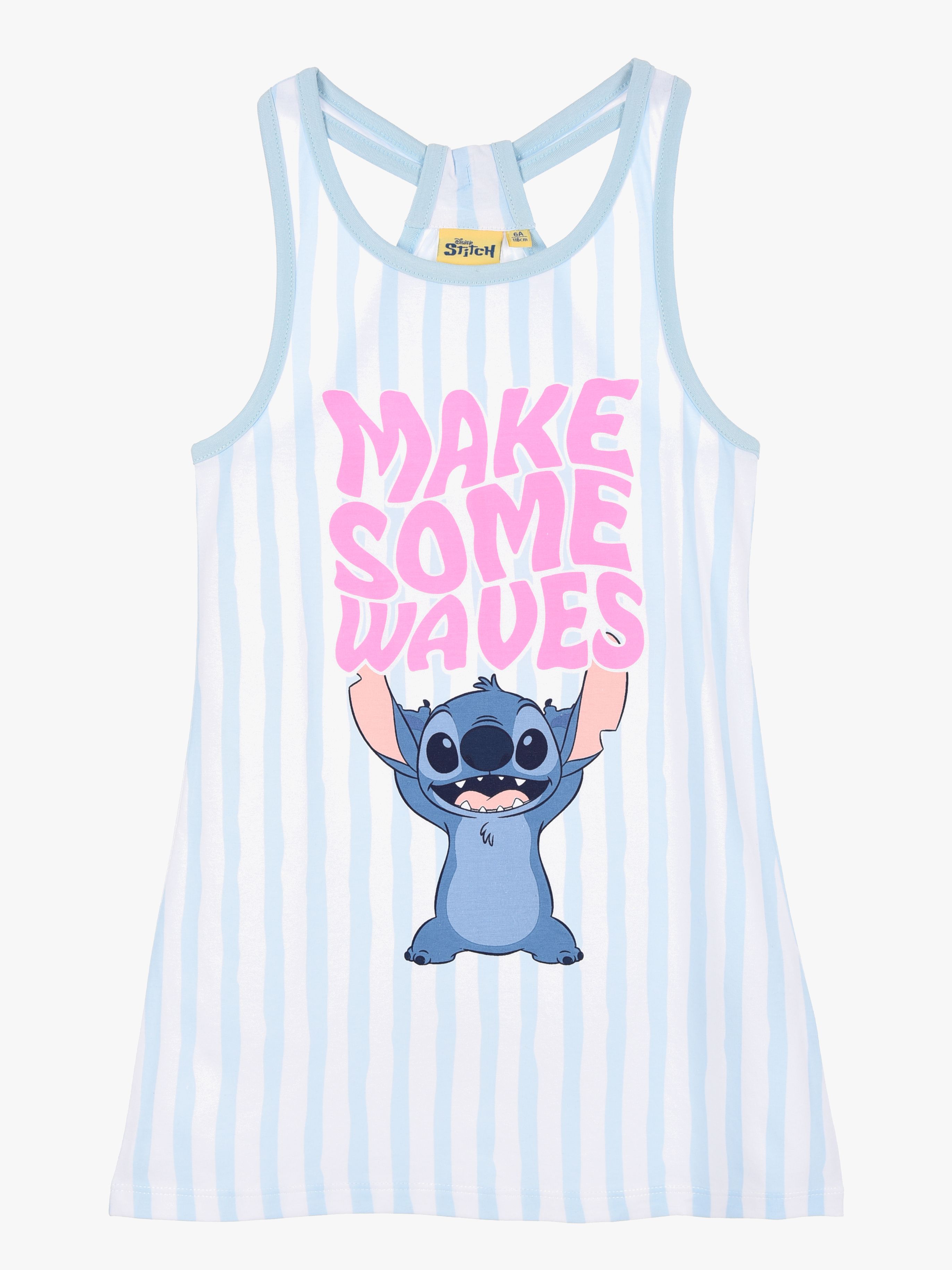 Disney Stitch Kjole, Lyseblå, 98-104 - Barnekjoler & Tunikaer - 100% Bomull