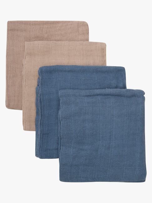 Pippi Musselinteppe 4-Pakk, China Blue