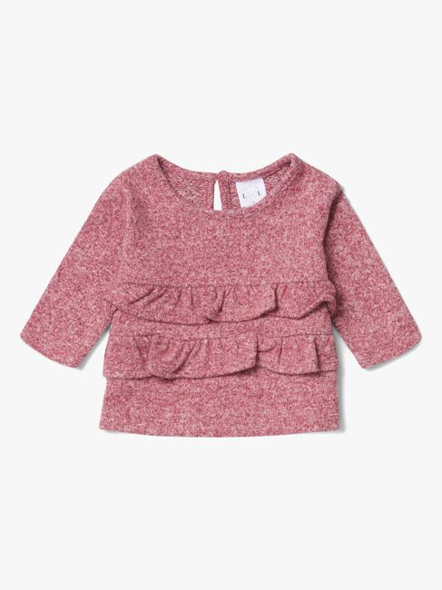 Luca & Lola Asia Genser Baby, Dark Pink Melange