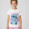 Disney Stitch T-skjorte & Shorts Sett, Hvit