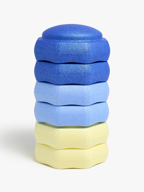 JLY Balansesteiner 6-pakk, Blå