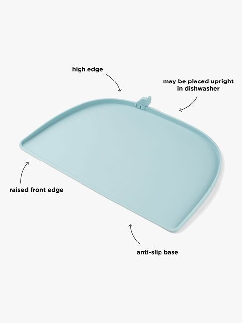 Done By Deer Elphee Spisebrikke med Kant Silikon, Blue