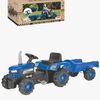 DOLU Pedaltraktor med Tilhenger, Blå