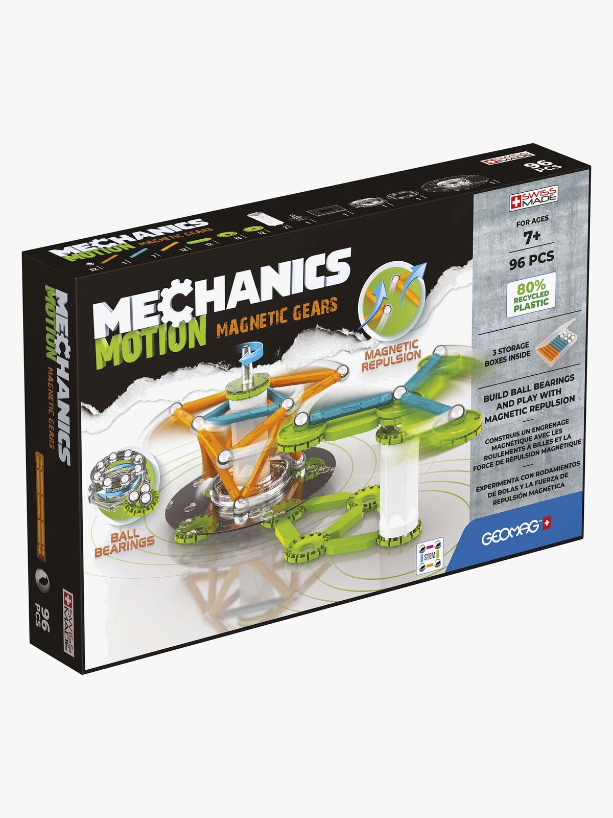 Geomag Mechanics Motion 2 Magnetisk Gir Byggesett 96 Brikker