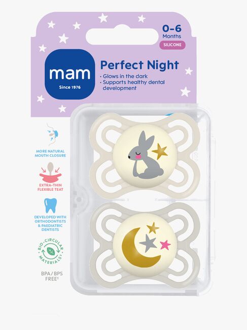 MAM Perfect Night Smokk Silikon 2-Pakk 0-6m, Nøytral
