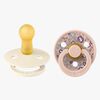 BIBS x Liberty Colour Smokk 2-Pack Lateks Str 2 Rund, Eloise/Blush Mix