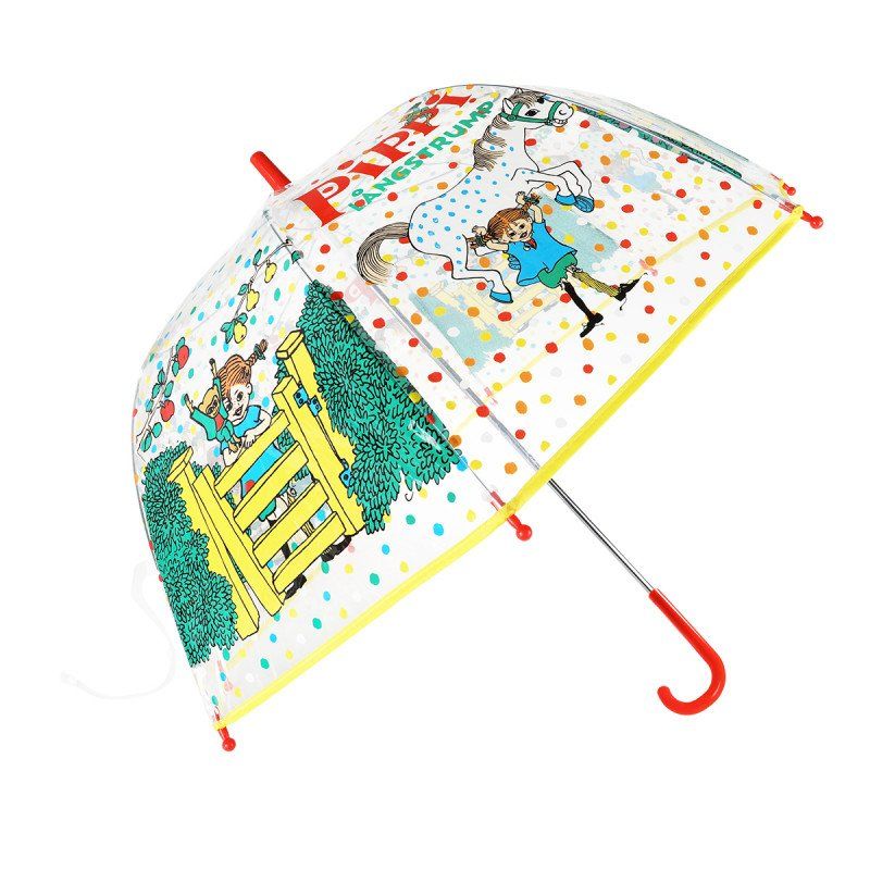 Pippi Langstrømpe Paraply, Rød/Gul