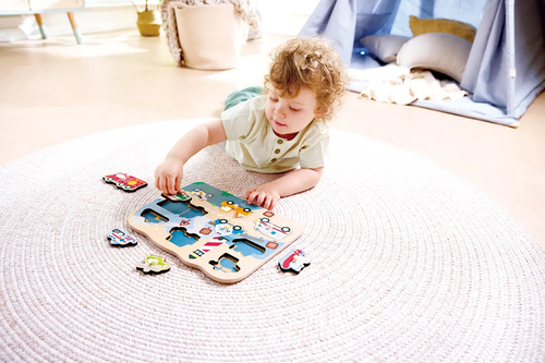 Hape Knottepuslespill Utrykningskjøretøy 10 Brikker