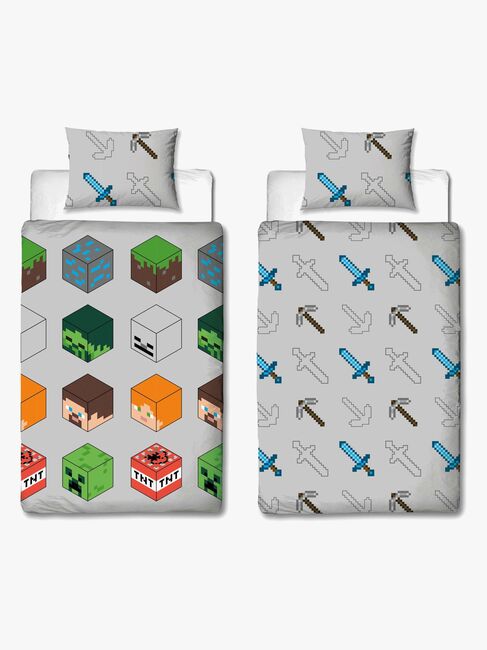 Minecraft Pixel Sengesett 140 x 200 cm