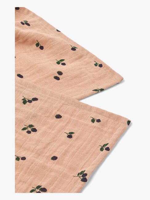 LIEWOOD Lewis Musselinteppe 2-Pakk, Mini Berry/Pale Tuscany