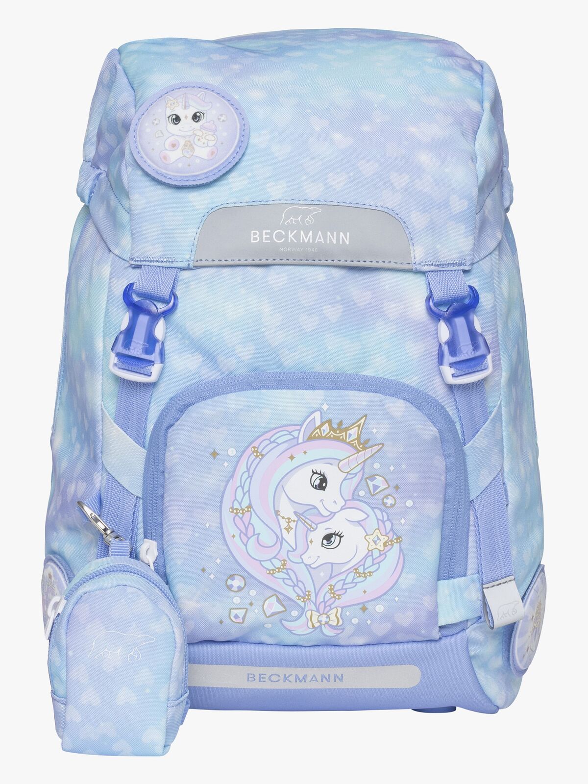 Beckmann Classic Ryggsekk 22L, Unicorn Princess Ice Blue