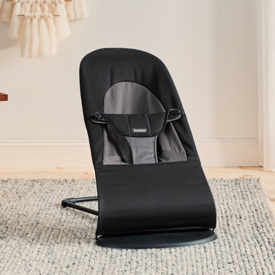 BabyBjörn Balance Soft Vippestol Vevet, Svart/Mørkegrå