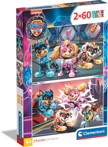 Clementoni Paw Patrol The Mighty Movie Puslespill 2x60 Brikker