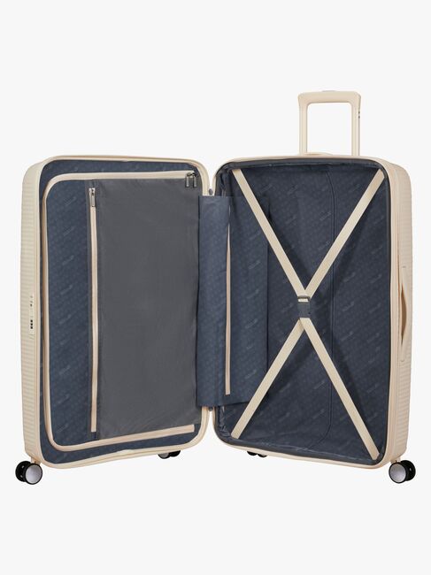 American Tourister Soundbox Spinner Koffert 97-110L, Coconut Sand