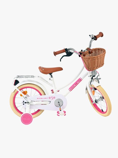 Volare Excellent Sykkel med Kurv 14 Tommer, Hvit