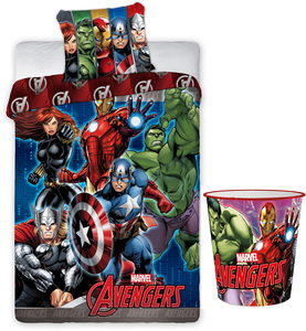Marvel Avengers Sengesett og Papirkurv, Multicolored
