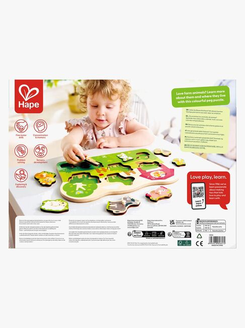 Hape Knottepuslespill Bondegårdsdyr 10 Brikker