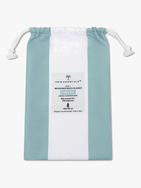 Swim Essentials Luxe Strandhåndkle, Green White Cheers