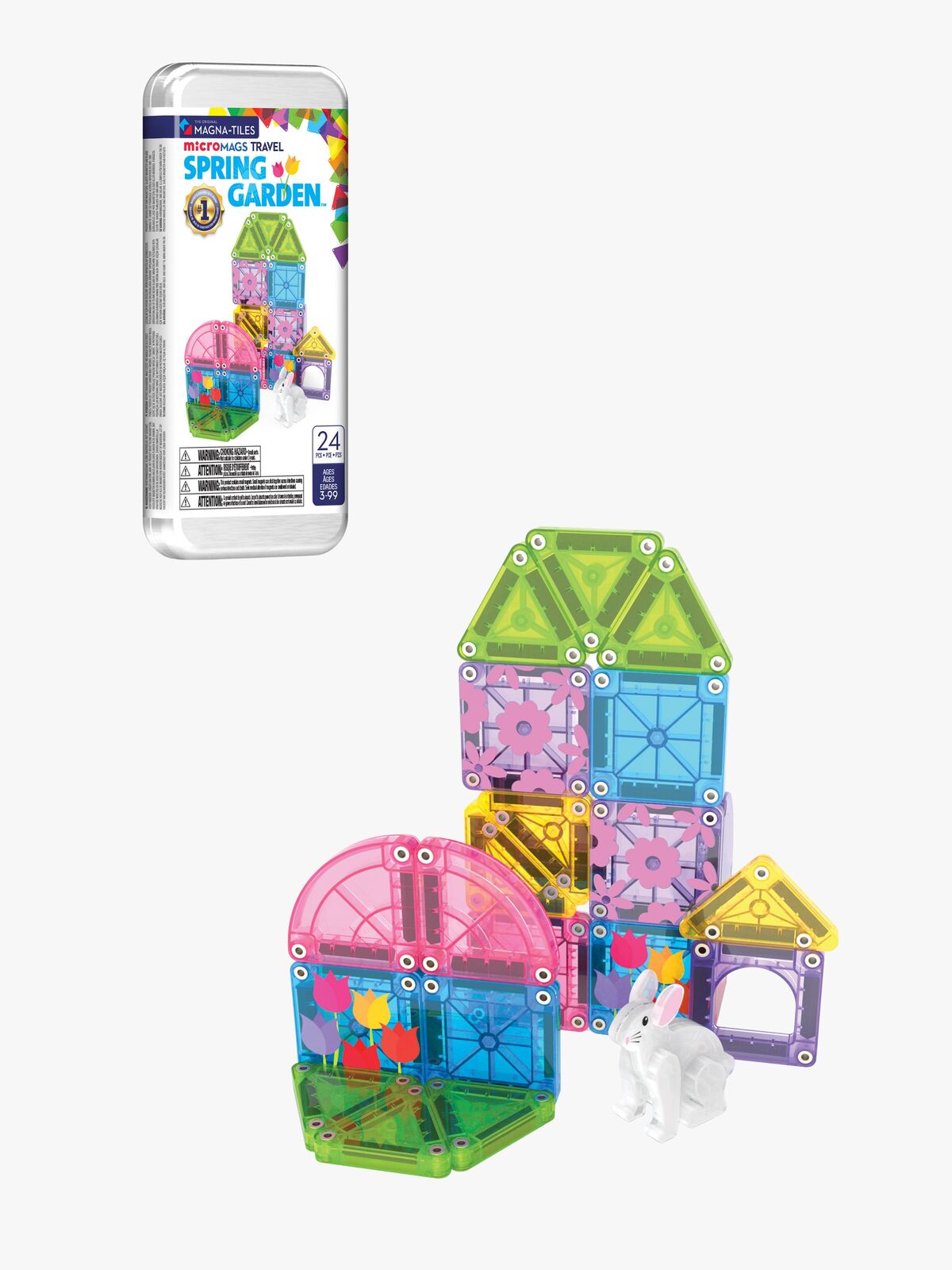 MAGNA-TILES MicroMAGS Reisesett Spring Garden 24 Deler