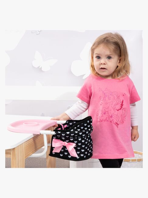 Bayer Design Bordstol med Brett, Svart/Rosa