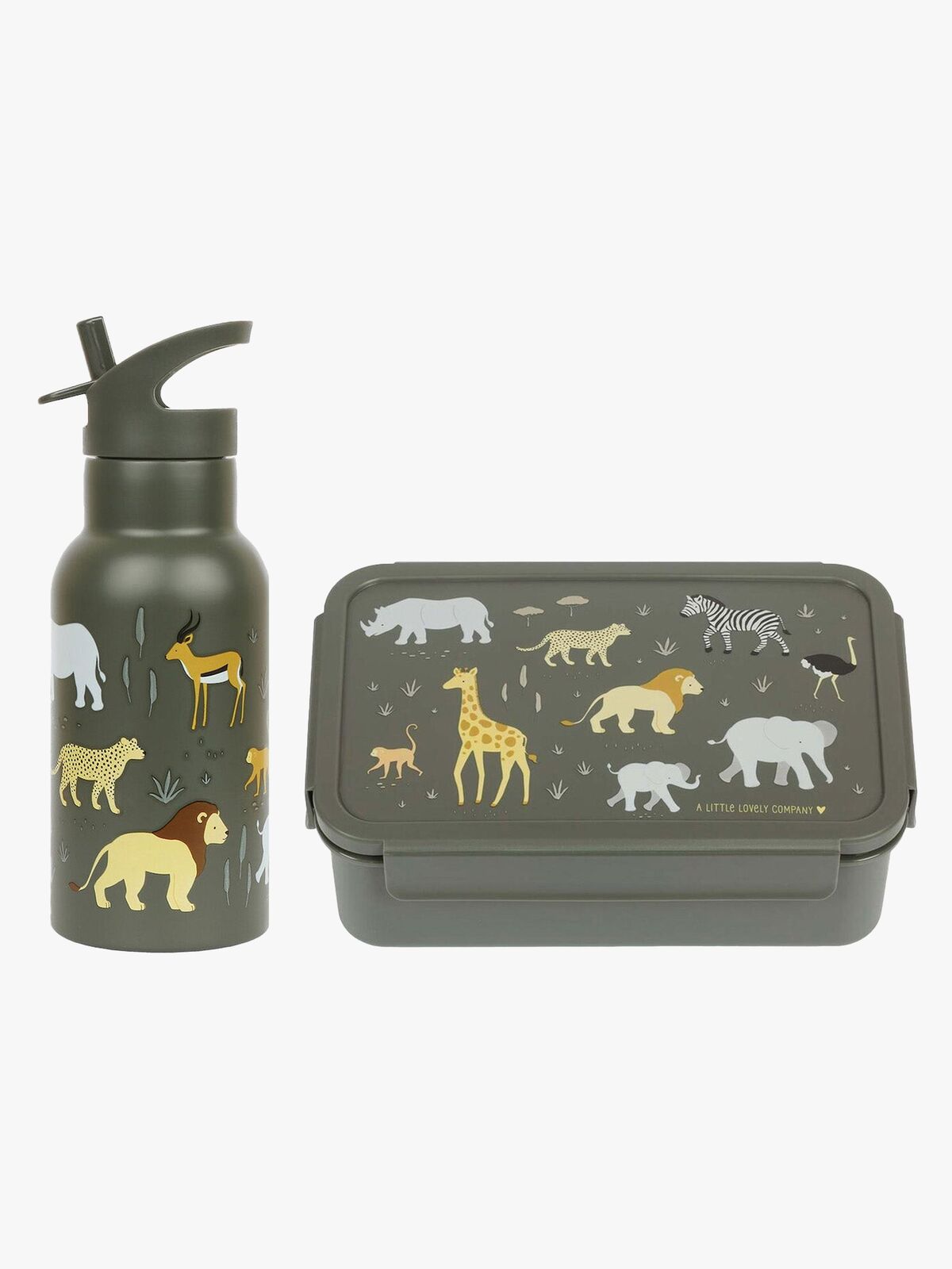 A Little Lovely Company Matboks & Flaske, Savanna