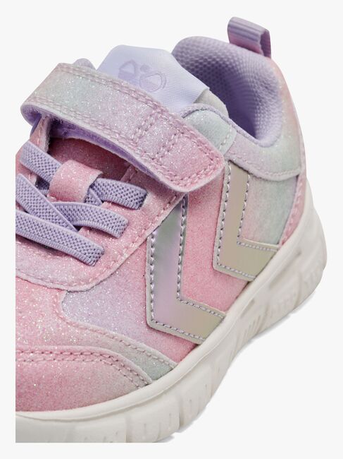 Hummel Crosslite Glitter Infant Sneakers, Multicolor Pink