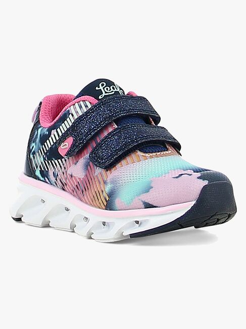 Leaf Skalka Blinkende Sneakers, Navy/Pink
