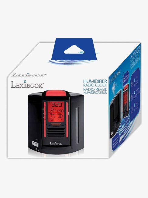 Lexibook Humidifier Vekkeklokke, Black/Red