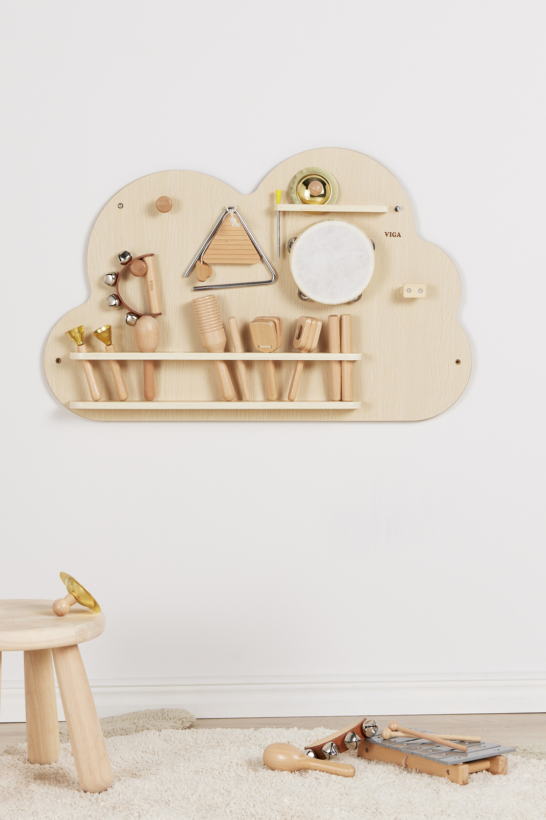 VIGA Aktivitetspanel med Slagverkinstrumenter