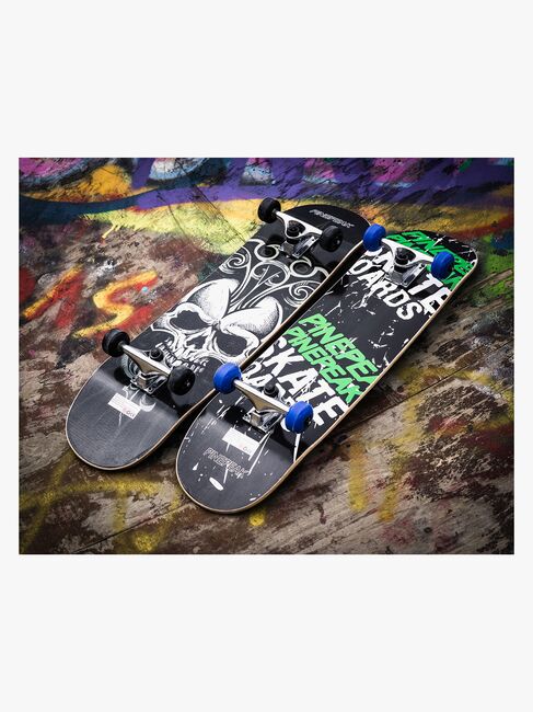 Pinepeak Skateboard, Svart/Grønn