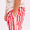 Swim Essentials Badebukse, Lobster Stripe Beige/Red