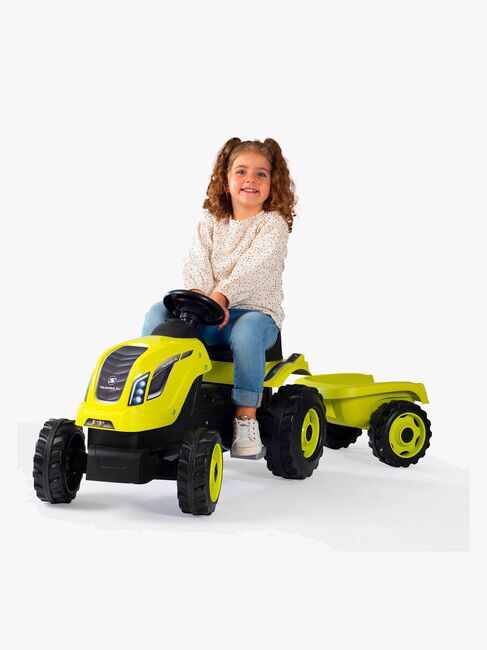 Smoby  Farmer Traktor XL + Tilhenger, Grønn
