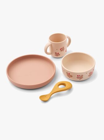 LIEWOOD Vivi  Mønstret Fôringssett Silikon, Butterfly/Apple blossom