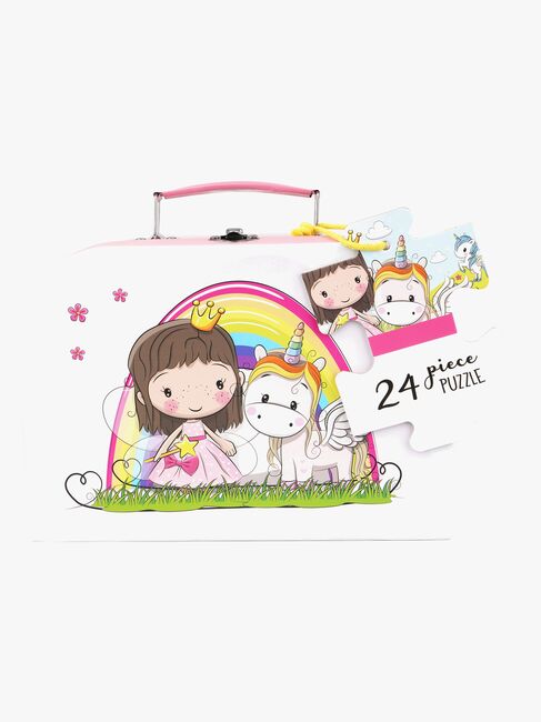 Barbo Toys Lillie & Ellie Koffert med Gulvpuslespill 24 Brikker