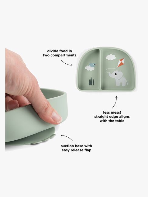 Done By Deer Playground Delt Tallerken Stick & Stay, Green