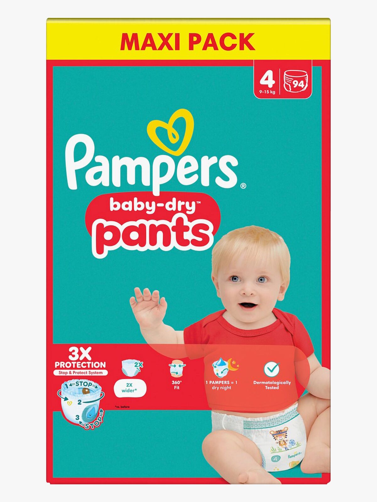 Pampers Baby Dry Pants Bleier Str 4 9-15 kg Maxi 94-Pakk