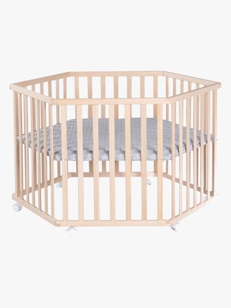 Roba Cosiplay Hexagon Lekegrind med Hjul, Wood
