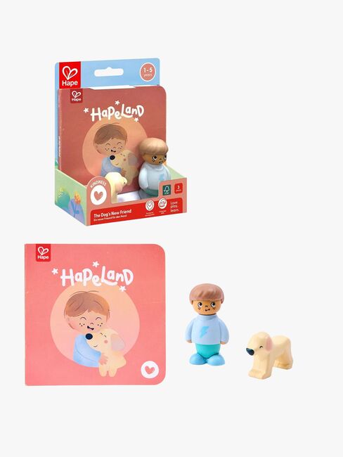 Hape Eventyrbok med Lekesett The Dog's New Friend