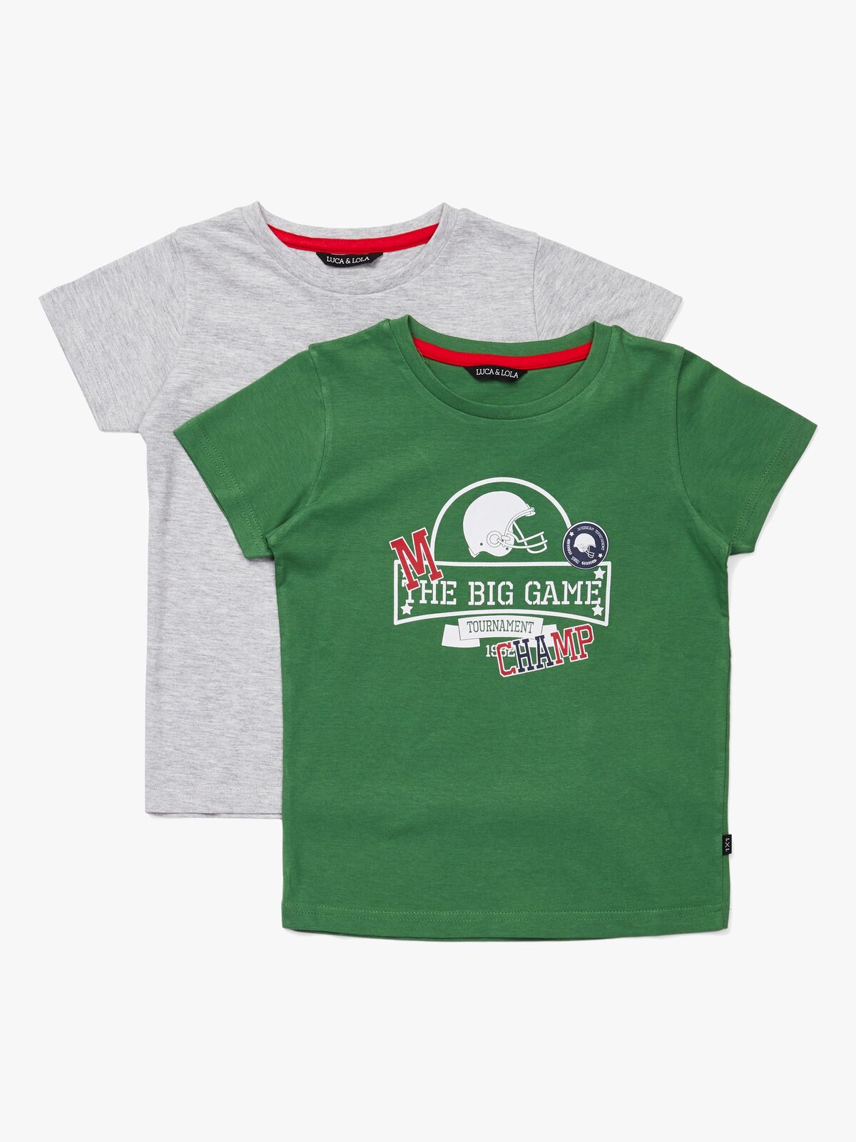 Luca & Lola San Marino T-Shirt 2-pack, Green/Grey