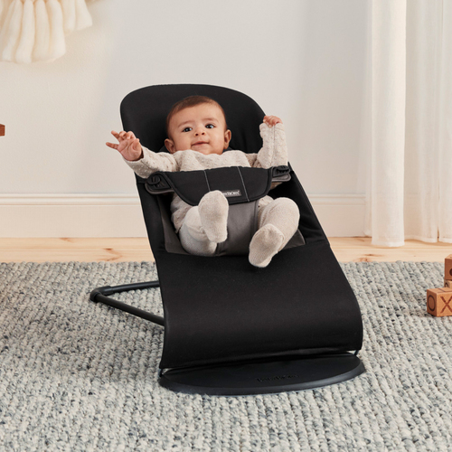 BabyBjörn Balance Soft Vippestol Vevet, Svart/Mørkegrå