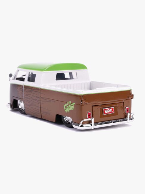 Jada Toys Marvel Bil med Figur Groot & Volkswagen Kombi Pickup 1:24