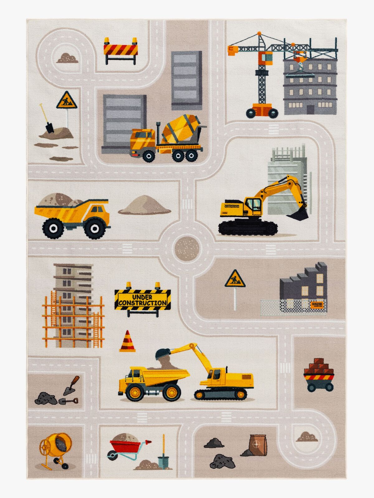 KMCarpets Bygger Gulvteppe 120x160, Creme