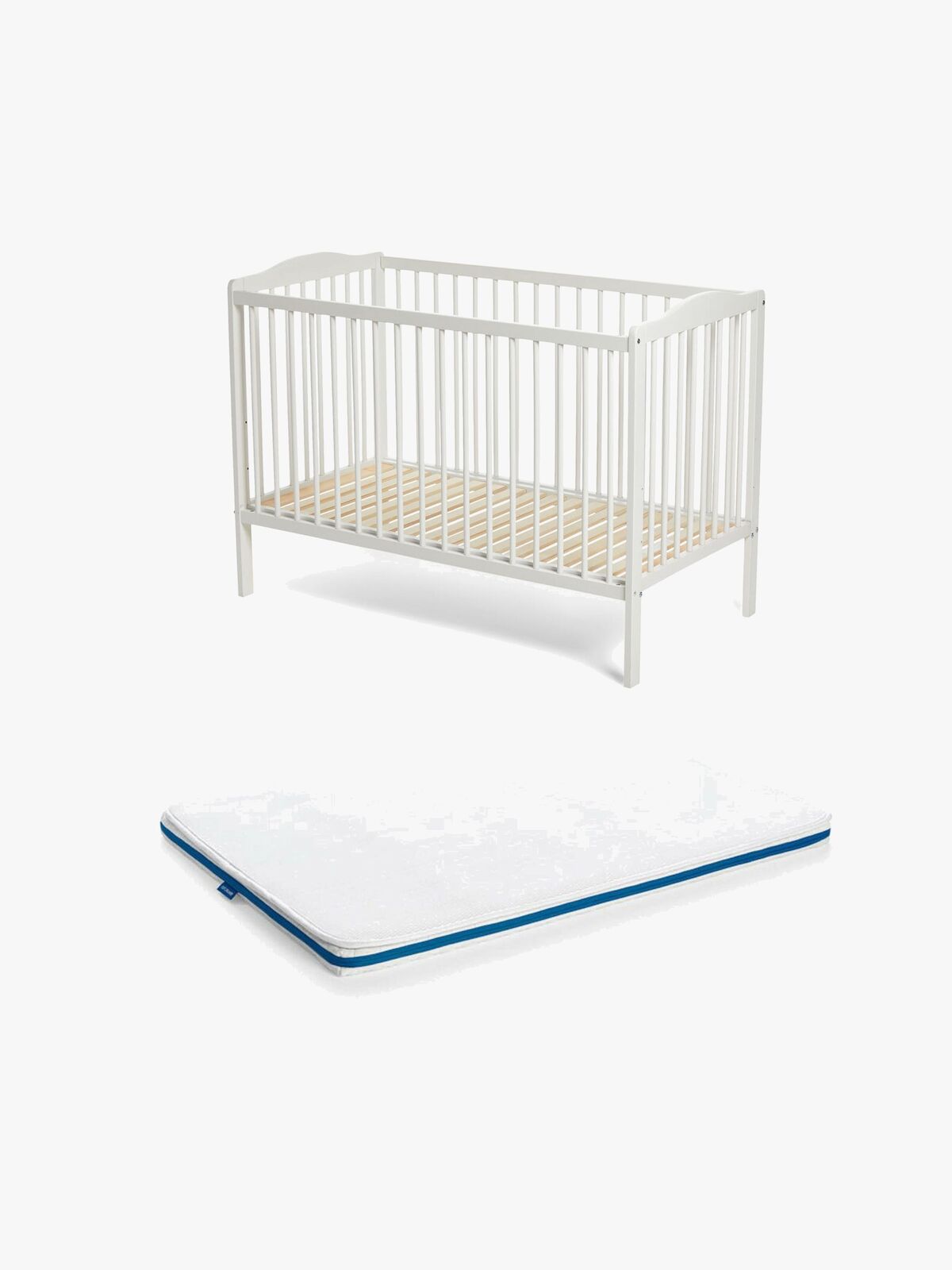 JLY MAJA Dream Sprinkelseng inkl. Madrass och 3D madrasstrekk, Hvit